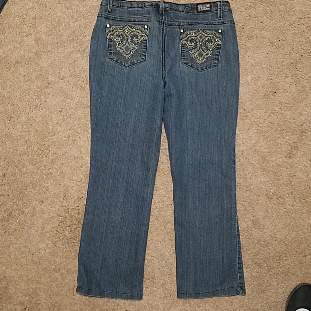 Earl Blue Jeans with Rhinestones